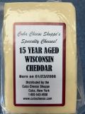 15 Year Aged Wisconsin Cheddar